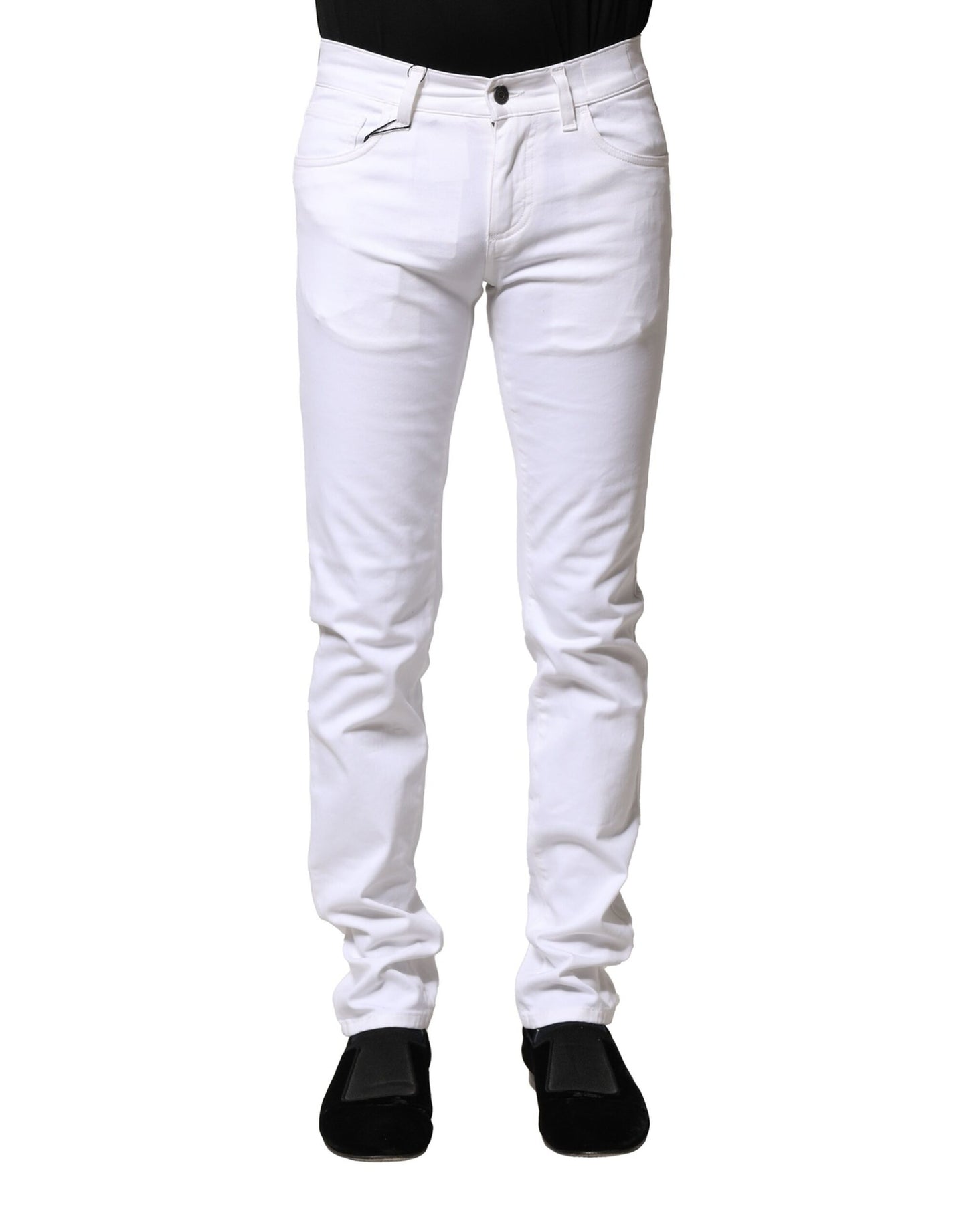 Jean skinny en coton blanc Dolce &amp; Gabbana pour homme