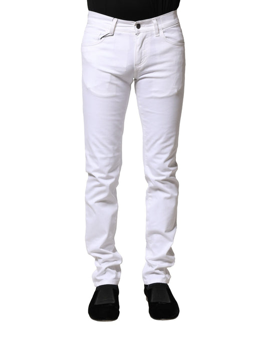 Jean skinny en coton blanc Dolce &amp; Gabbana pour homme