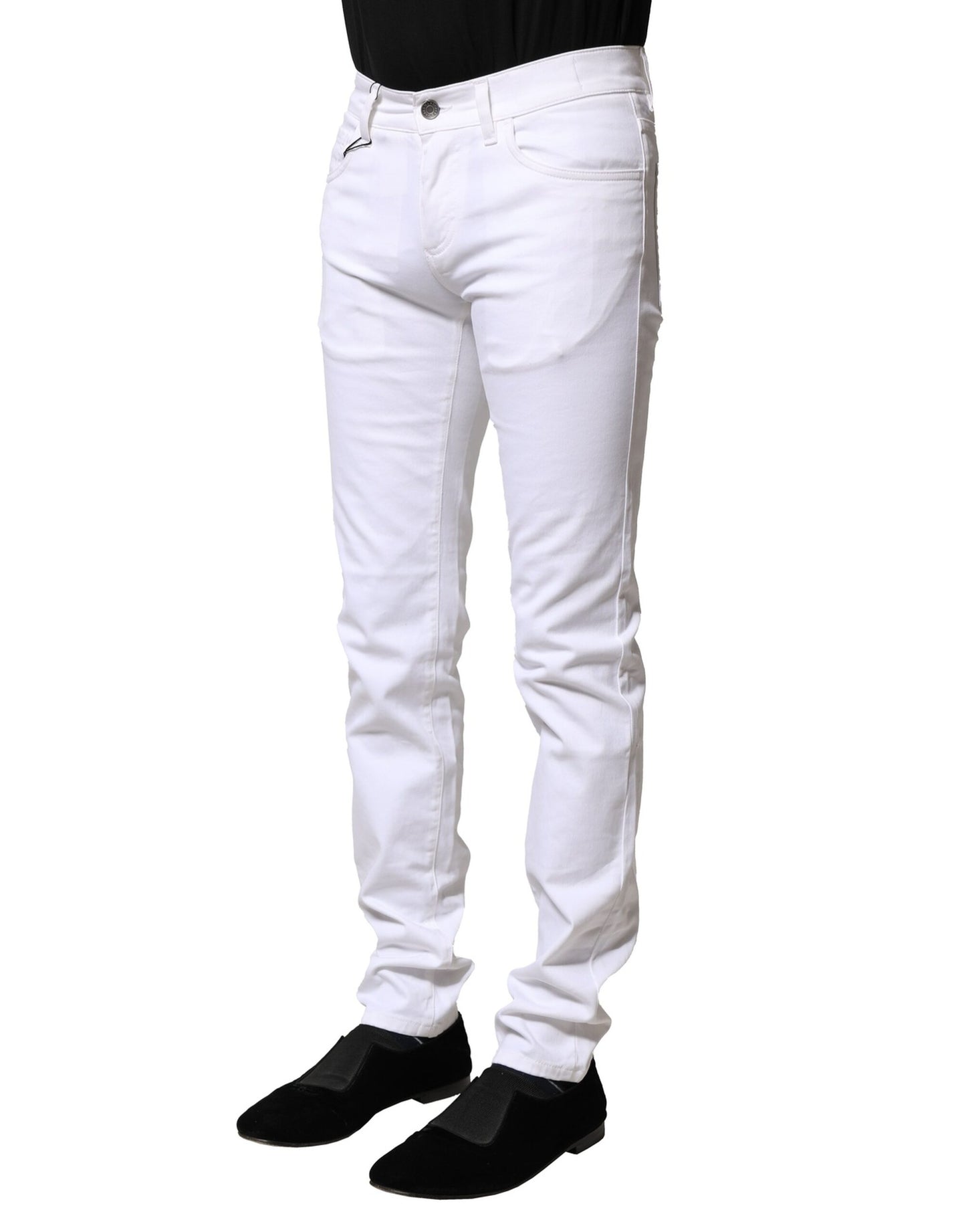 Jean skinny en coton blanc Dolce &amp; Gabbana pour homme