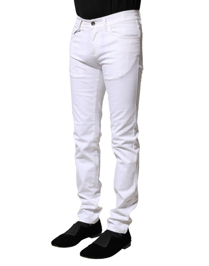 Jean skinny en coton blanc Dolce &amp; Gabbana pour homme