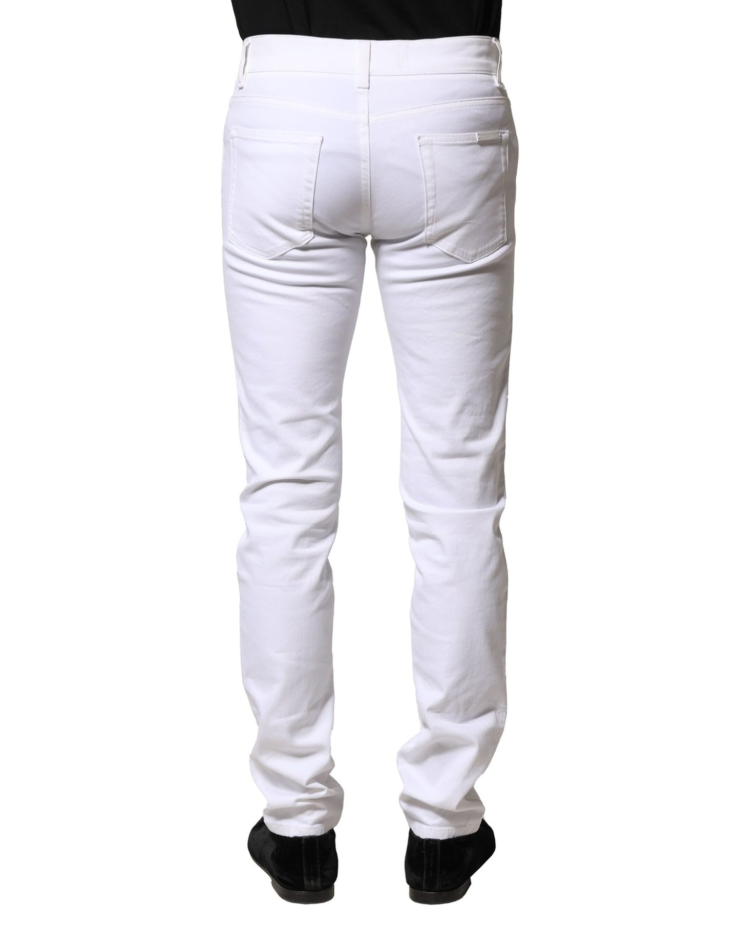 Jean skinny en coton blanc Dolce &amp; Gabbana pour homme
