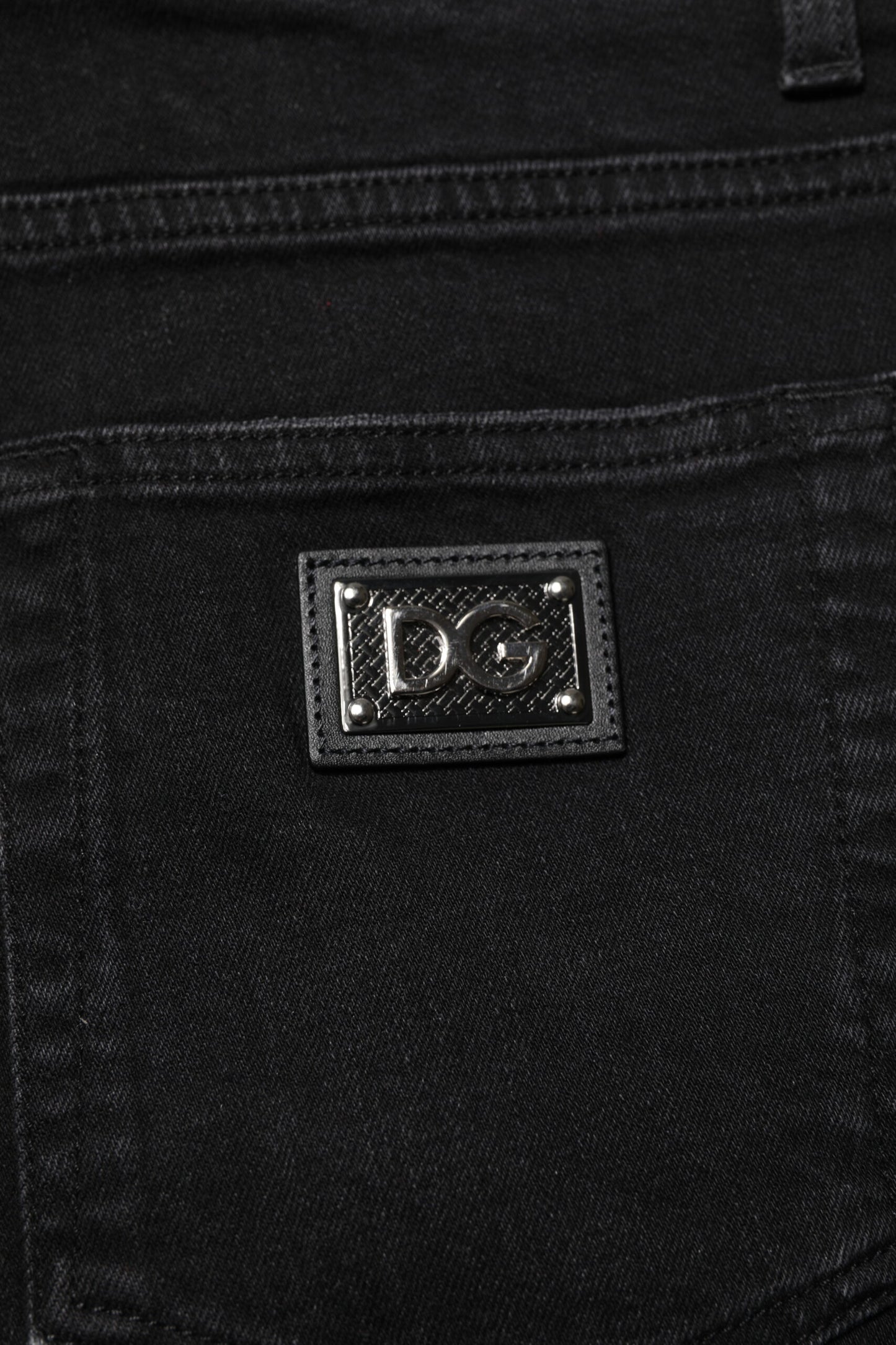 Dolce &amp; Gabbana Black Cotton Skinny Denim Jeans