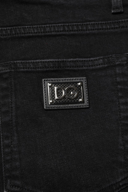 Dolce &amp; Gabbana Black Cotton Skinny Denim Jeans