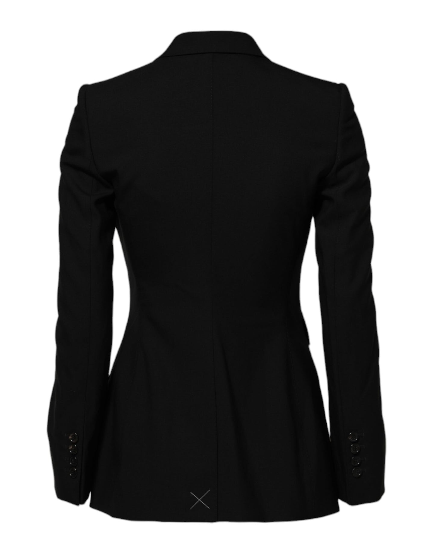 Dolce &amp; Gabbana Black Wool Single Breasted Coat Jacket