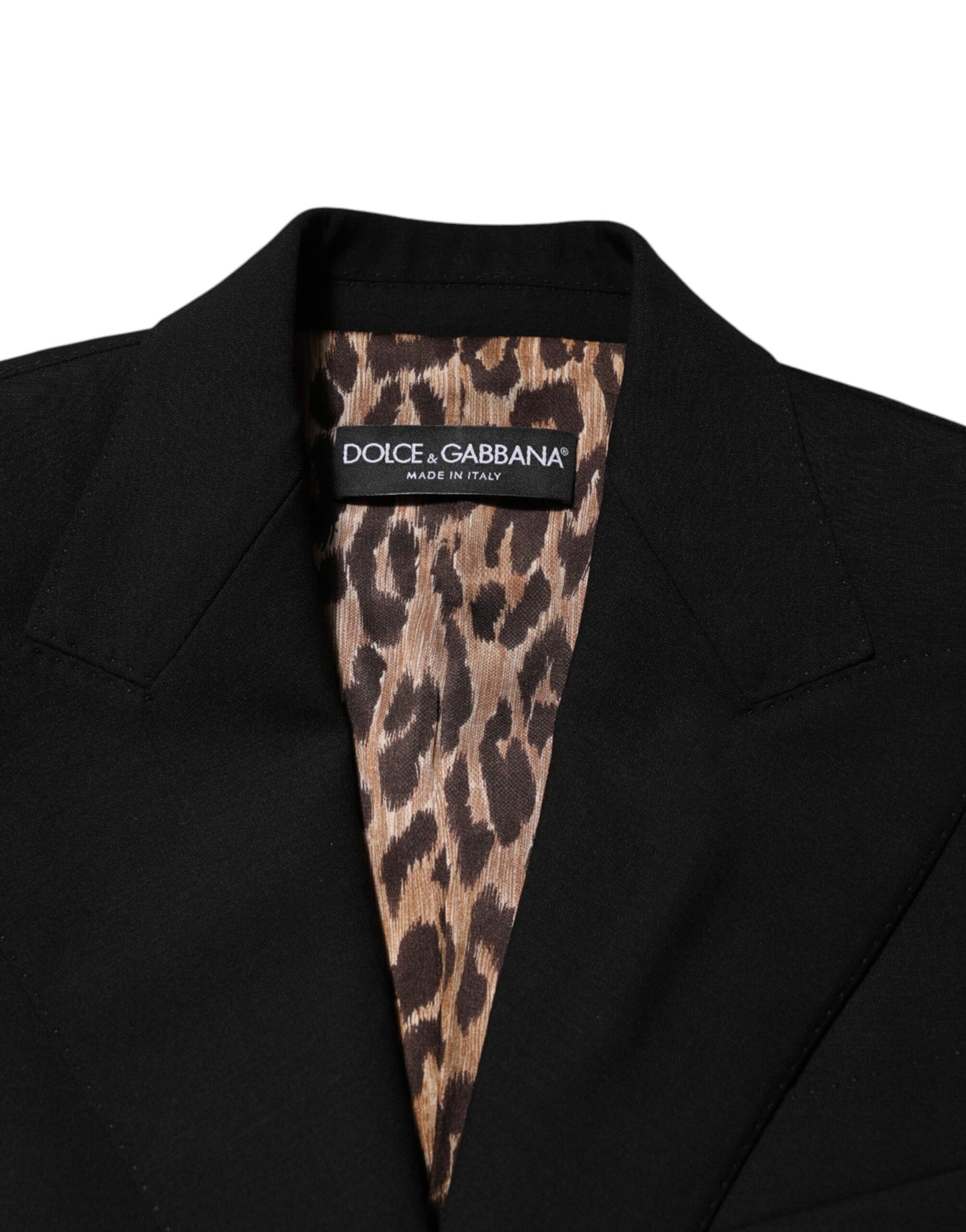 Dolce &amp; Gabbana Black Wool Single Breasted Coat Jacket