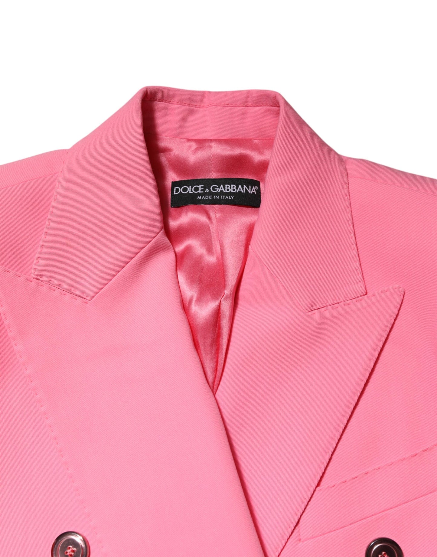Dolce &amp; Gabbana Pink Double Breasted Women Coat Jacket
