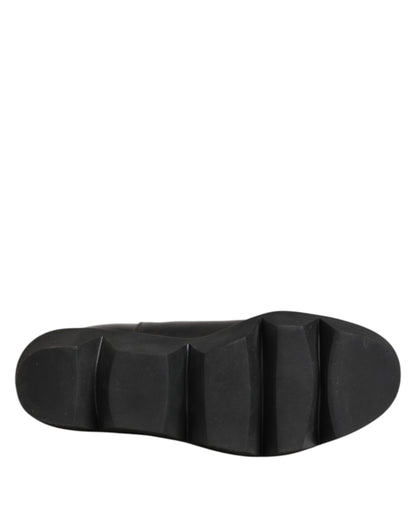 Sacai Black Chelsea Leather Pull On Women Ankle Boots Shoes by Sacai