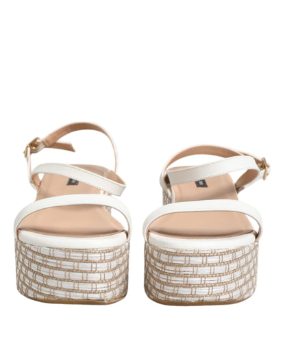 Patrizia Pepe White Espadrilles Ankle Strap Sandals Shoes by Patrizia Pepe