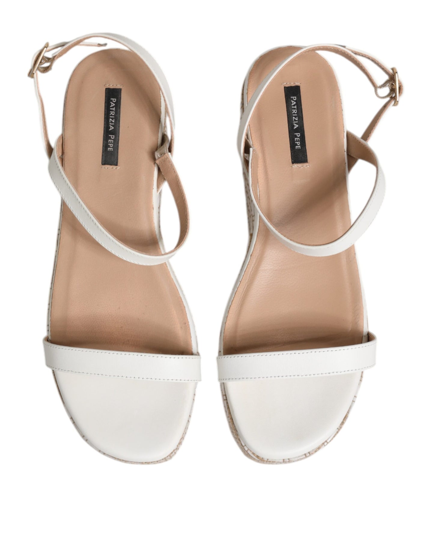 Patrizia Pepe White Espadrilles Ankle Strap Sandals Shoes by Patrizia Pepe