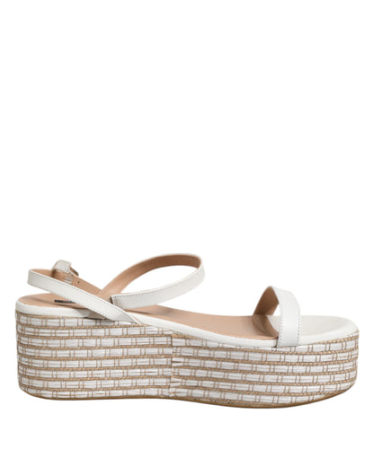 Patrizia Pepe White Espadrilles Ankle Strap Sandals Shoes by Patrizia Pepe