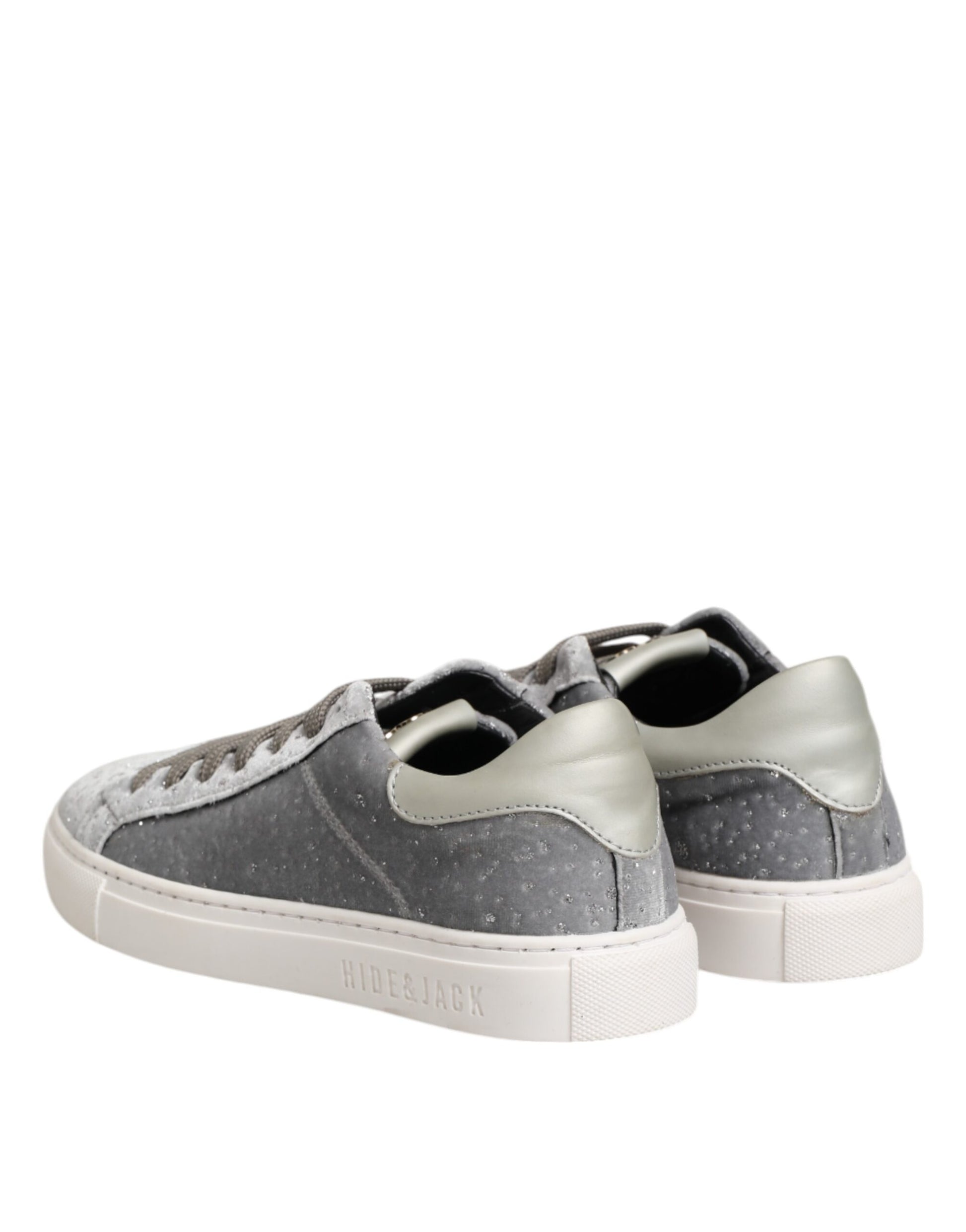 HIDE & JACK Gray Suede Low Top Lace Up Sneakers Shoes by HIDE & JACK
