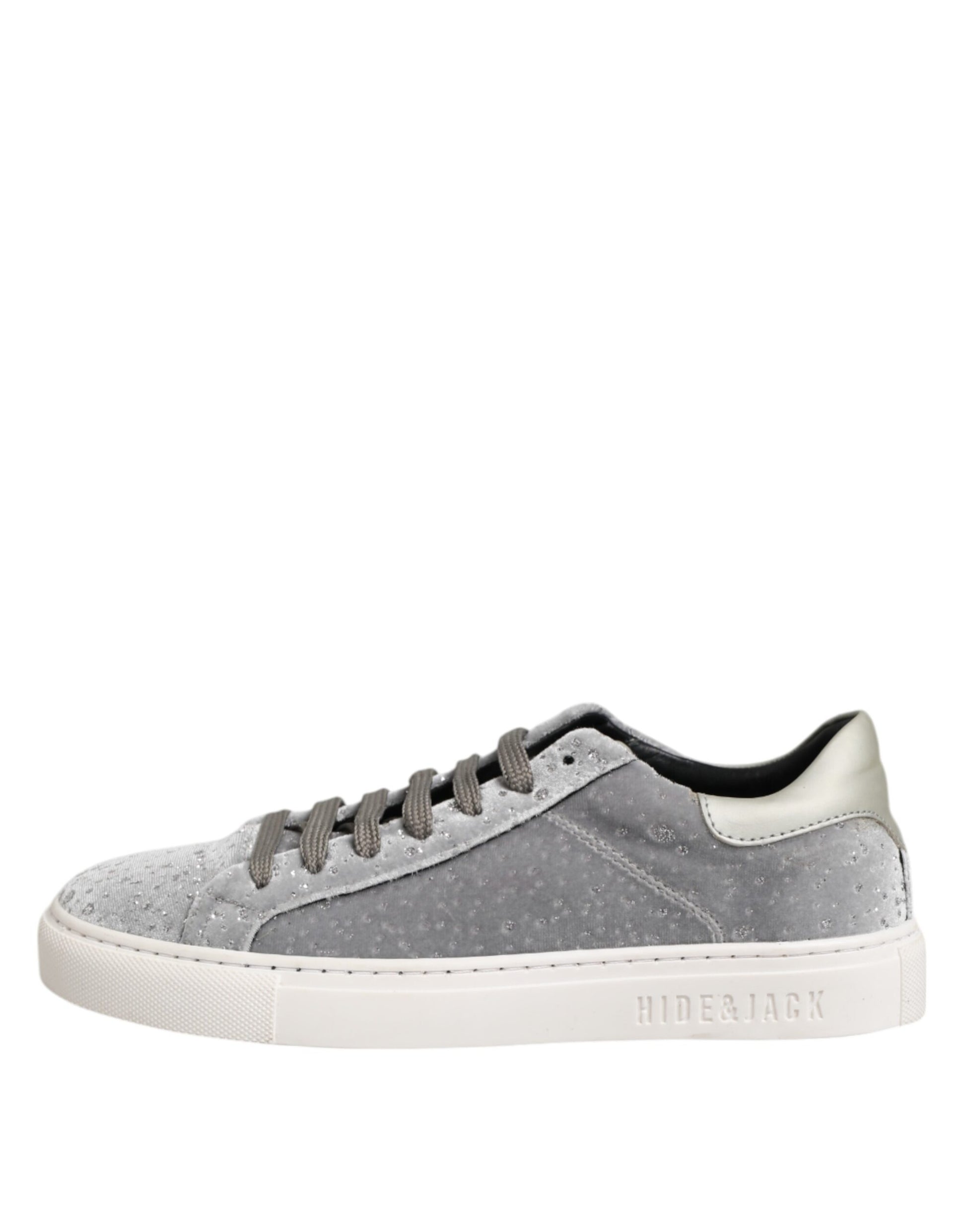HIDE & JACK Gray Suede Low Top Lace Up Sneakers Shoes by HIDE & JACK