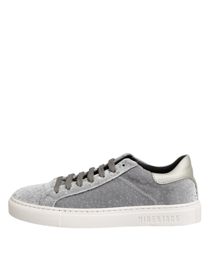 HIDE & JACK Gray Suede Low Top Lace Up Sneakers Shoes by HIDE & JACK