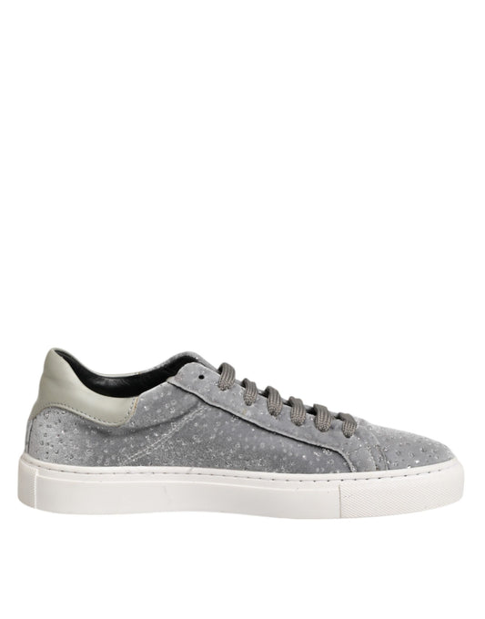 HIDE & JACK Gray Suede Low Top Lace Up Sneakers Shoes by HIDE & JACK