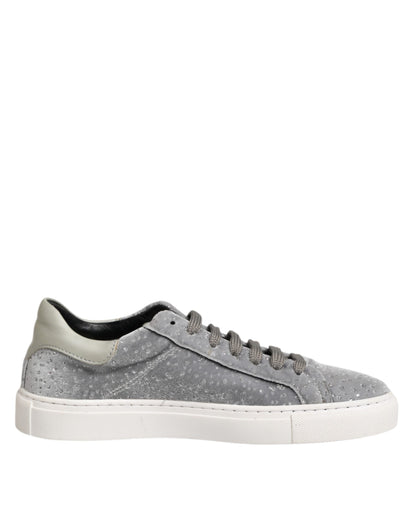 HIDE & JACK Gray Suede Low Top Lace Up Sneakers Shoes by HIDE & JACK