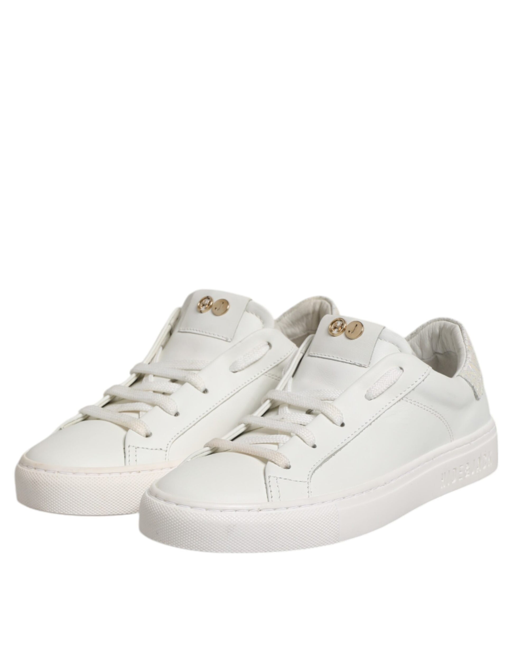 HIDE & JACK White Leather Low Top Lace Up Sneakers Shoes by HIDE & JACK