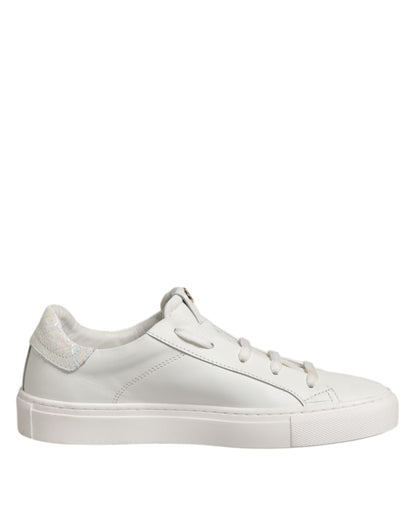 HIDE & JACK White Leather Low Top Lace Up Sneakers Shoes by HIDE & JACK