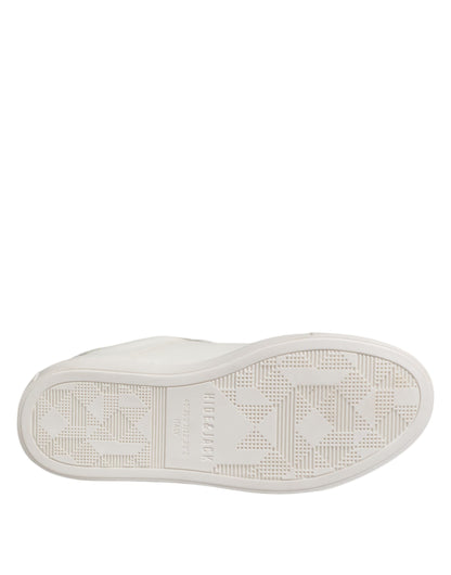 HIDE & JACK White Leather Low Top Lace Up Sneakers Shoes by HIDE & JACK