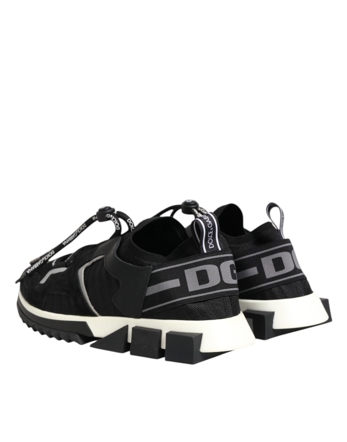 Dolce & Gabbana Black White Logo Sorrento Sneakers Shoes by Dolce & Gabbana