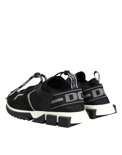 Dolce & Gabbana Black White Logo Sorrento Sneakers Shoes by Dolce & Gabbana