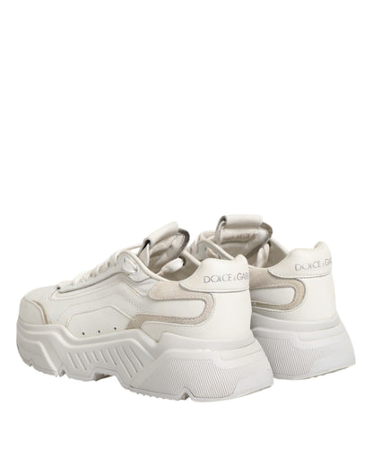 Dolce & Gabbana White DAYMASTER Calf Leather Sneakers Shoes by Dolce & Gabbana