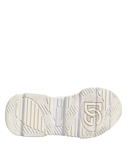 Dolce & Gabbana White DAYMASTER Calf Leather Sneakers Shoes by Dolce & Gabbana