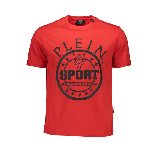 T-shirt en coton rouge Plein Sport