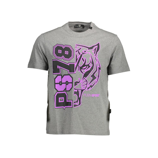 T-shirt en coton gris Plein Sport