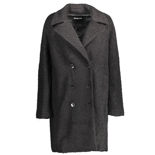Desigual Black Polyester Jackets &amp; Coat