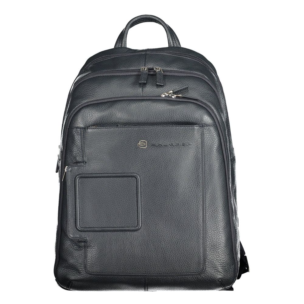 Sac à dos en cuir bleu Piquadro