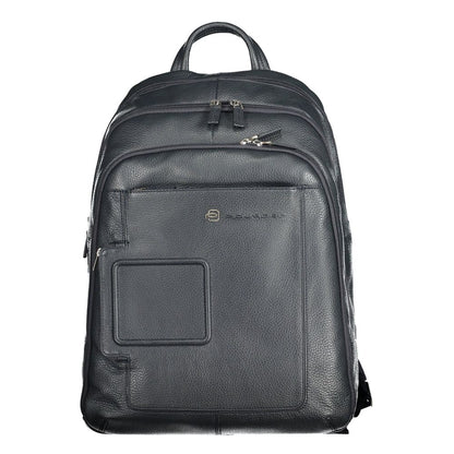 Sac à dos en cuir bleu Piquadro