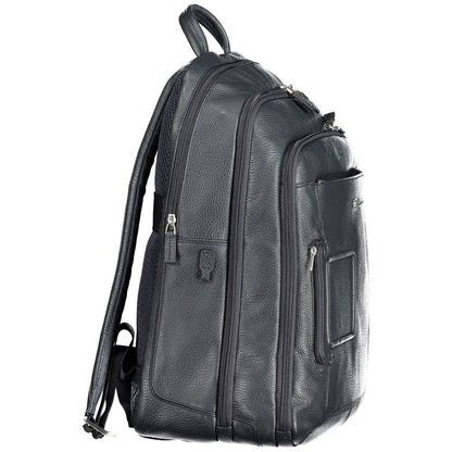 Sac à dos en cuir bleu Piquadro
