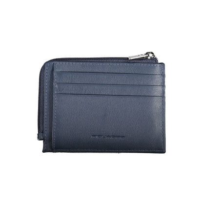 Portefeuille en cuir bleu Piquadro