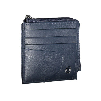 Portefeuille en cuir bleu Piquadro