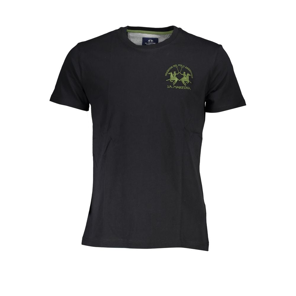 T-shirt en coton noir La Martina