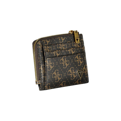Portefeuille Guess Jeans en cuir marron