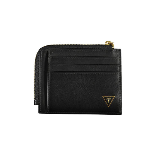 Portefeuille Guess Jeans en cuir noir