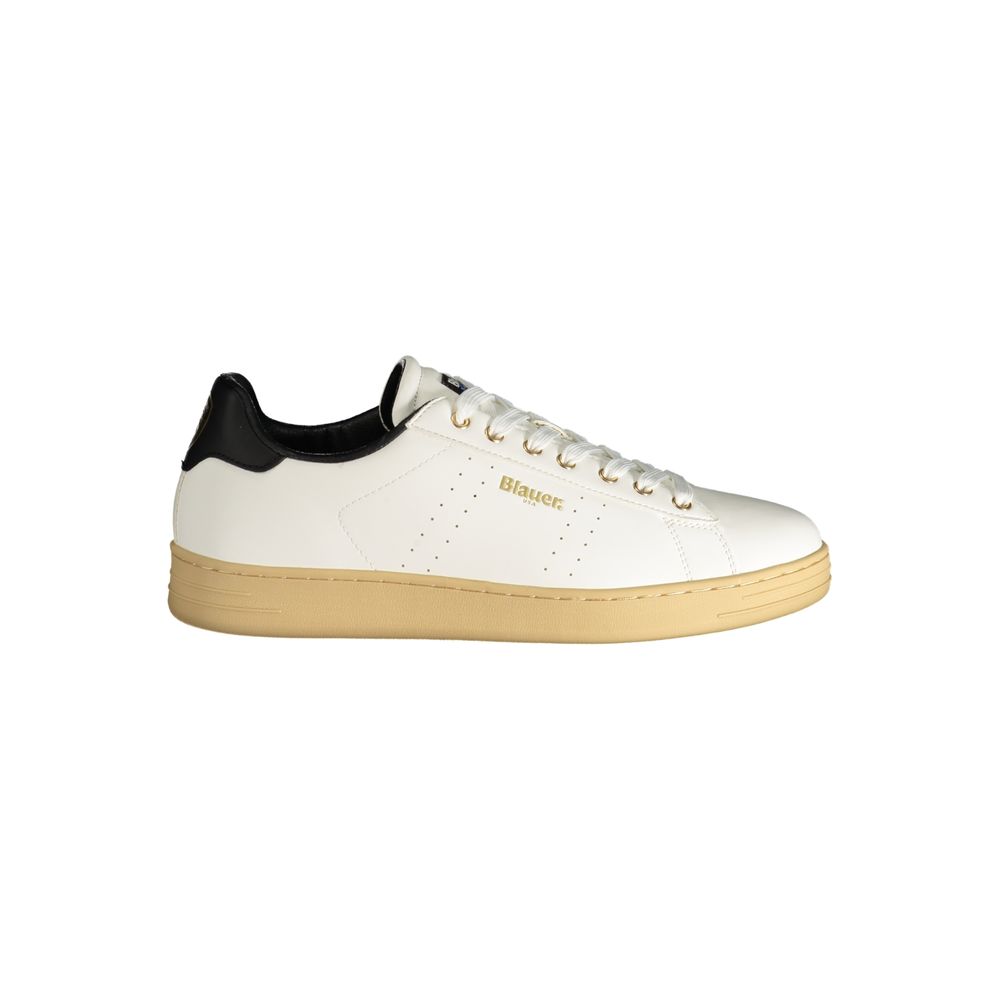 Blauer White Polyester Sneaker by Blauer