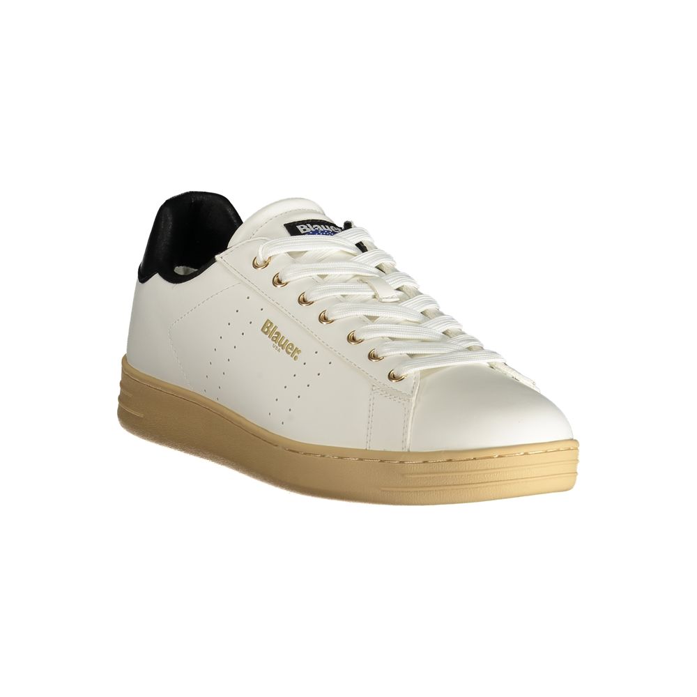 Blauer White Polyester Sneaker by Blauer