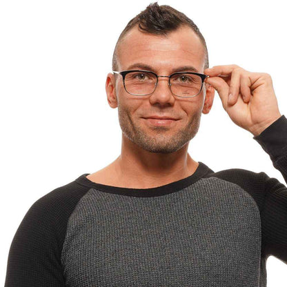 Omega Black Men Glasses Frame Acetate And Metal 53 21 145