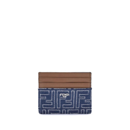 Porte-cartes en jean Fendi