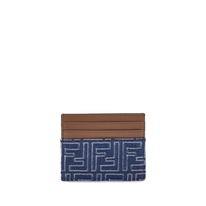 Porte-cartes en jean Fendi