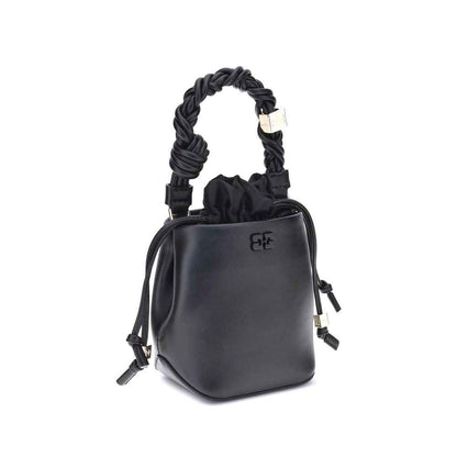 Bou Mini Bucket Bag Ganni Braided Handle – Gold Logo Dice