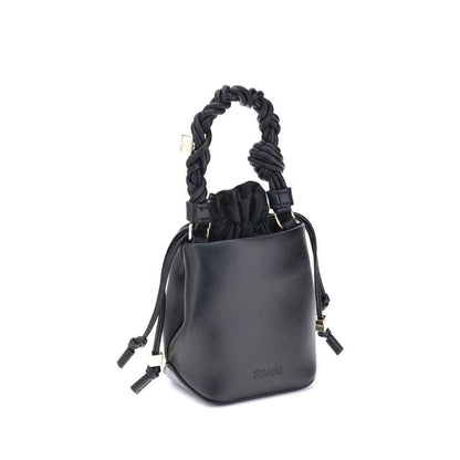 Bou Mini Bucket Bag Ganni Braided Handle – Gold Logo Dice