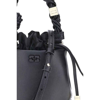 Bou Mini Bucket Bag Ganni Braided Handle – Gold Logo Dice