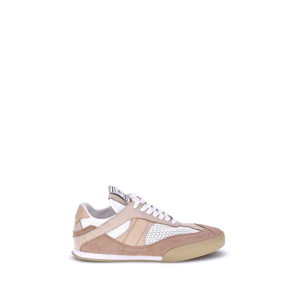 Chloé Kick Sneakers Mesh Leather Suede White Size 9