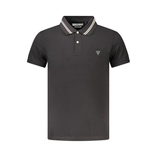 Polo en coton noir Guess Jeans