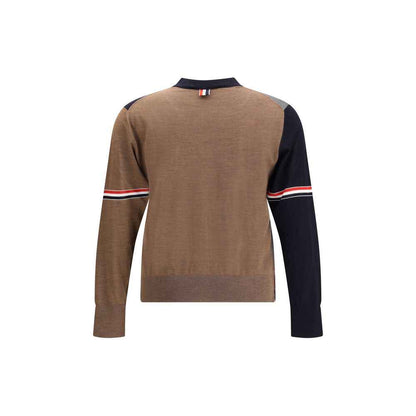 Thom Browne Virgin Wool Cardigan Multicolored Applique