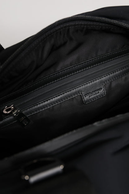 Dolce & Gabbana Black Maroon Hand Shoulder Duffel Travel Bag