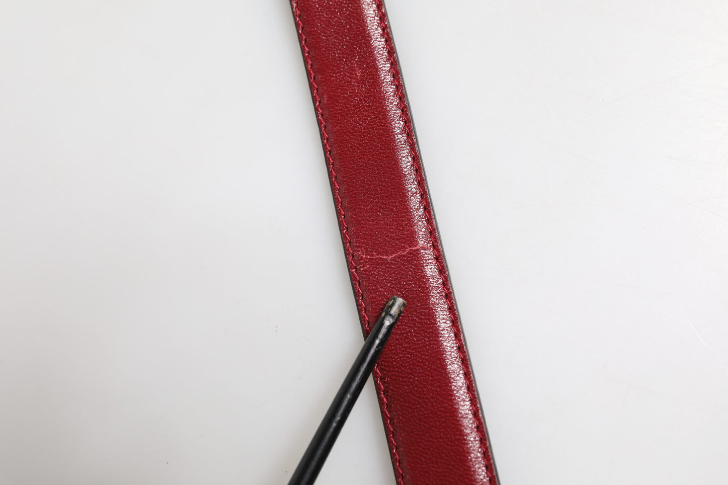 Dolce &amp; Gabbana Red Classic Metal DG Logo Buckle Belt